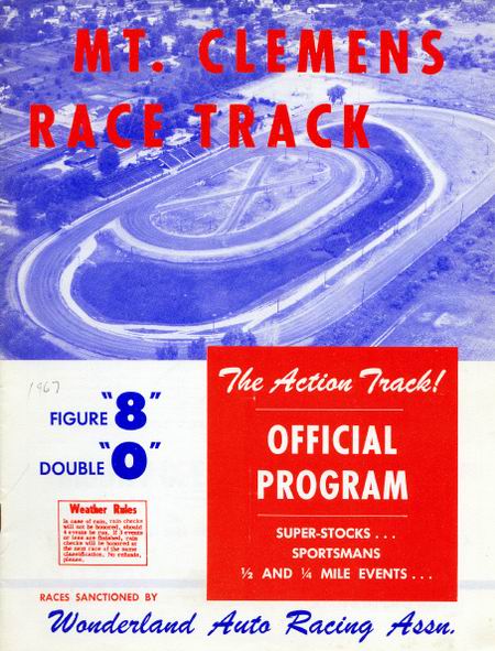 Mt. Clemens Race Track - 1967 Mt Clemens Race Track Program Cover From Dave Dobner (newer photo)